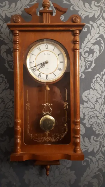 Acctim Vintage Pendulum Quartz Wall Clock - Westminster Chime 75cm x 32cm x 13cm