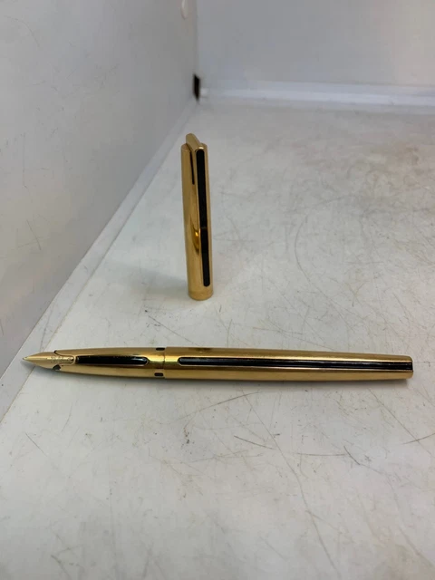 Parure Stylos Waterman CF Moiré - Plume Or 18 Carats Et Bille - Plaqué Or Avec écrin