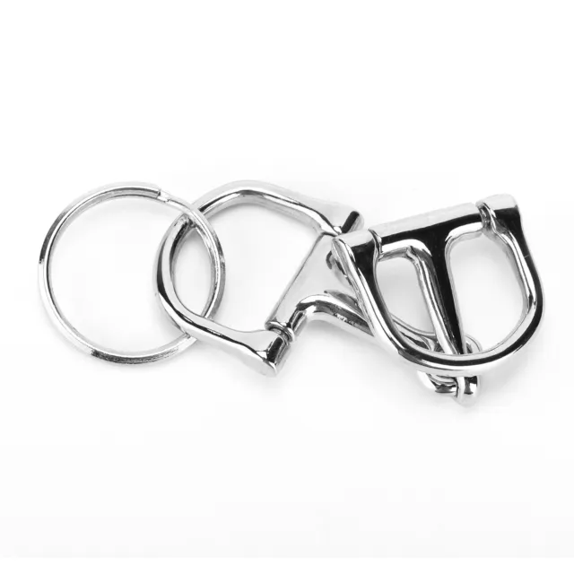 DShaped Snaffle Keychain Durable Silver DRing ZineAlloy Horse Snaffle Bits K Ana