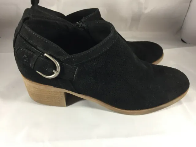 Sonoma Black Suede Ankle Boots with Buckle - Women's Size 6.5 - Preowned