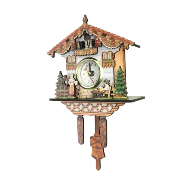 European Style Vivid Wooden Cuckoo Wall Clock Intelligent Tell Time Clock