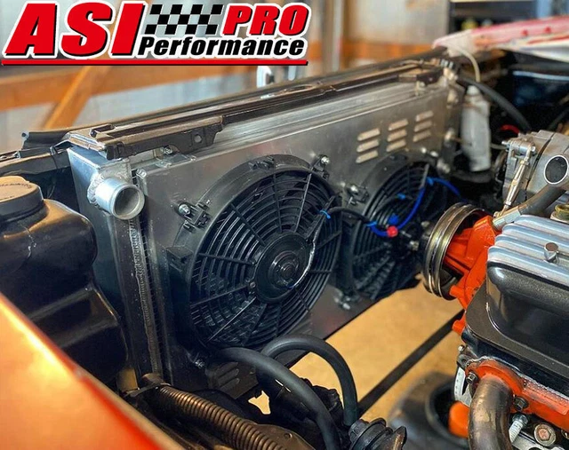 3 ROW Radiator+Shroud Fan+Relay For 1971-1990 Chevy Caprice C20,El Camino Impala