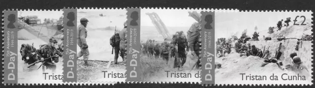 TRISTAN DA CUNHA SG1256/9 75th ANNIVERSARY D-DAY SET MNH