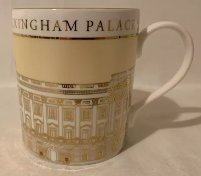 Royal Collection Buckingham Palace White & Gold - Bone China Mug Cup