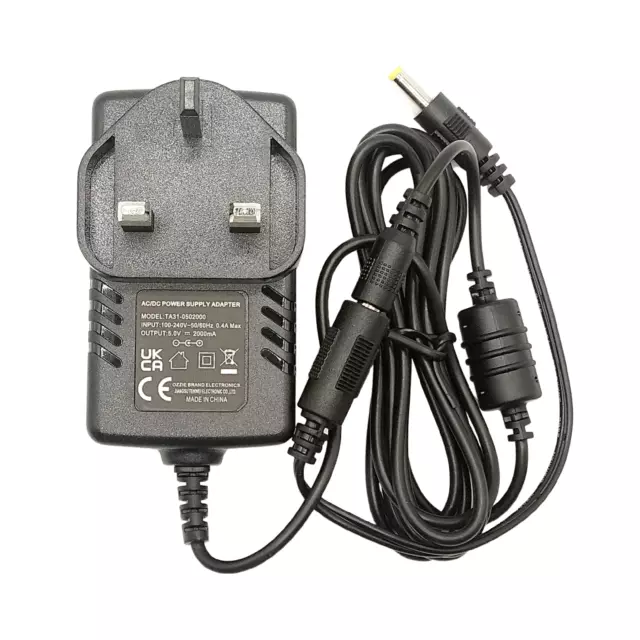 For Bush CDV-03965 DVD Player 5V 2A AC-DC Power Supply Adapter PLUG UK