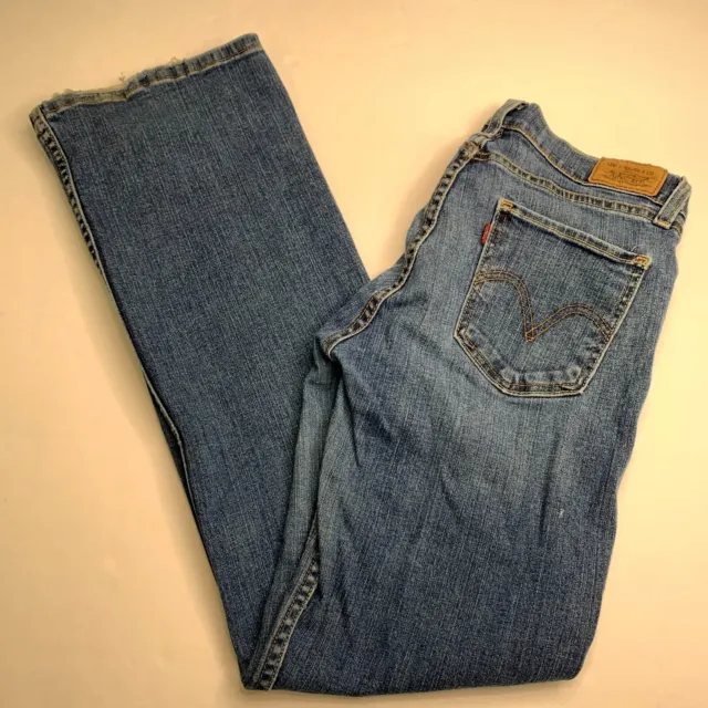 Levis Red Tab Womens Blue Denim Curvy Boot Cut Pant Size 9 Medium