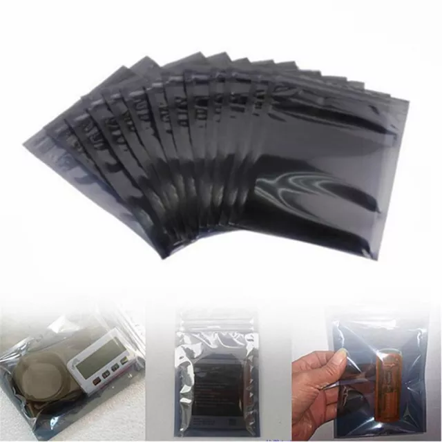 Anti-Static Shielding Zip Lock Storage Self Seal Antistatic Bags 3 Taille