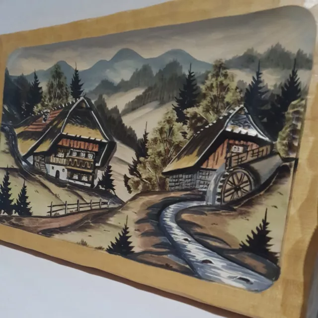 Garantiert Handarbeit Hand Carved Wood Black Forest Triberg German 3D Art Piece 2