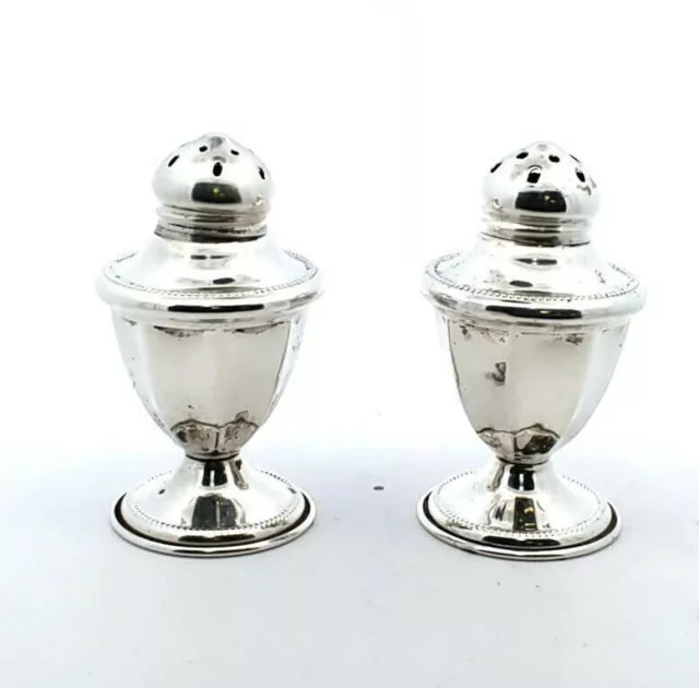 Pair of Sterling Silver Salt & Pepper Shakers by National Silver Co. 16.6 Grams