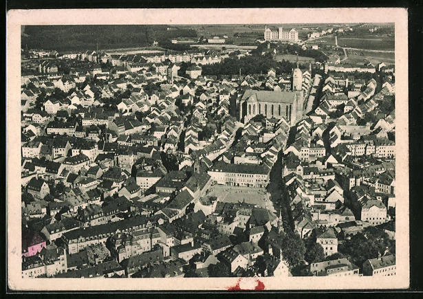 AK Annaberg i. Erzgeb., Gesamtansicht, Fliegeraufnahme