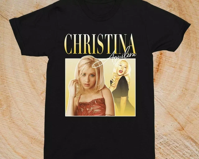 Popular Christina Aguilera Black Gift For Fans Unisex T-Shirt Size S 234XL F2413