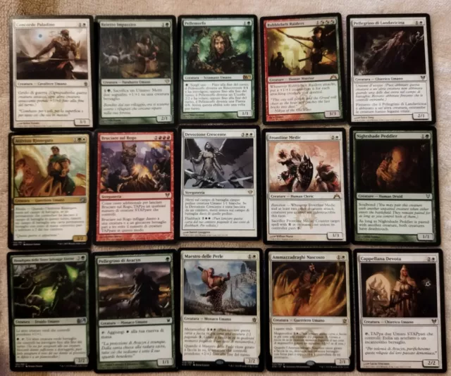 Lotto 30 Carte Per Mazzo Commander Edh Umano / Naya Humans Magic Mtg