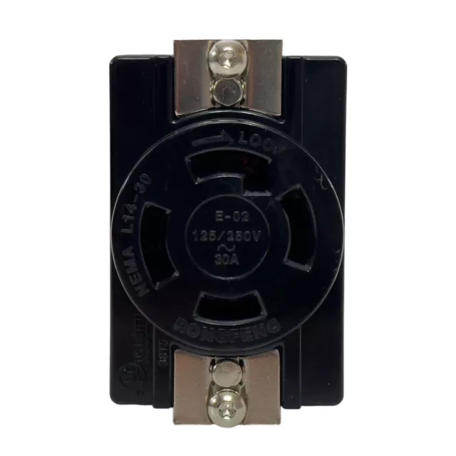 Rongfeng L14-30R 4-Prong Twist Lock Outlet Receptacle 30A 125/250v