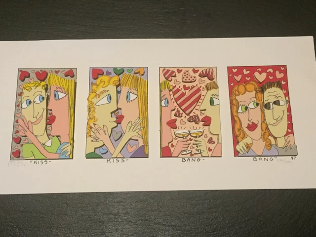 JAMES RIZZI 3D Kiss Kiss Bang Bang gerahmt EUR 1.299,00