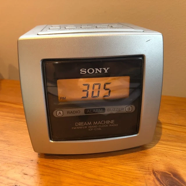 SONY DREAM MACHINE Cube FM/MW/LW Clock Radio Alarm Clock ICFC113L