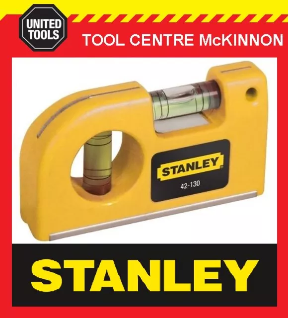 Stanley 2-Vial Magnetic Pocket Spirit Level Wih Belt Clip