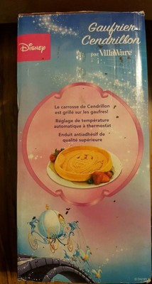 Disney Cinderella Waffle Maker blue by VillaWare NEW IN BOX model V55200 5