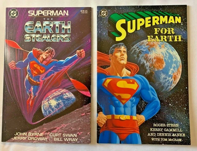 Superman for Earth / Earth Stealers 1988 Prestige Graphic Novel NM FREE SHIP