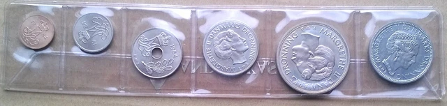 Denmark 1984 Mint set , 5+10+25 Ore +1+5+10 Kroner  ,UNC