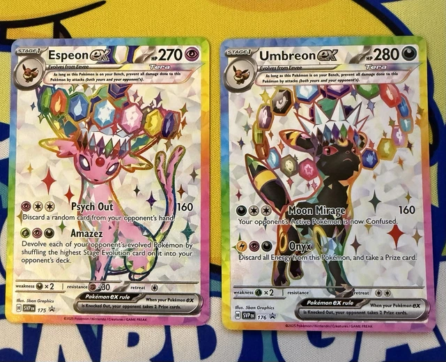 UMBREON ESPEON Ex Prismatic Evolutions Premium Collection 175 176 umbreon-espeon-ex-prismatic-evolutions-premium-collection-175-176