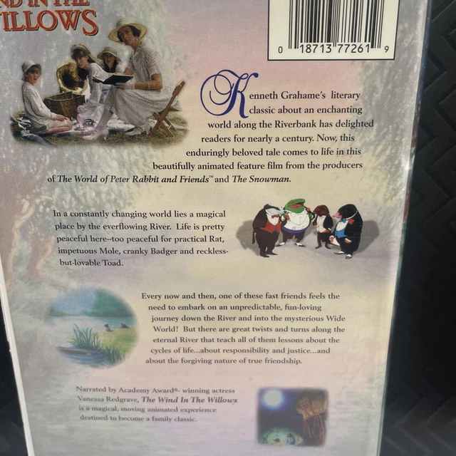 THE WIND IN the Willows VHS Animated Family Classic Vanessa Redgrave ...