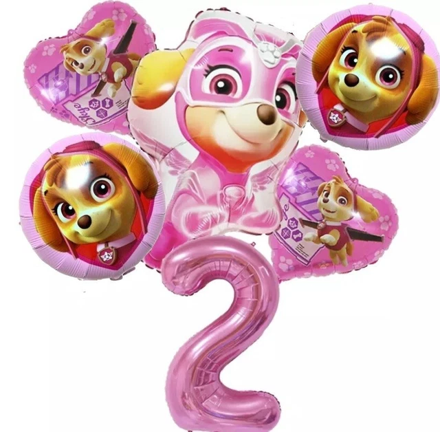 PAW PATROL MIGHTY Pups 2nd Birthday Girl Pink Balloon Set Party