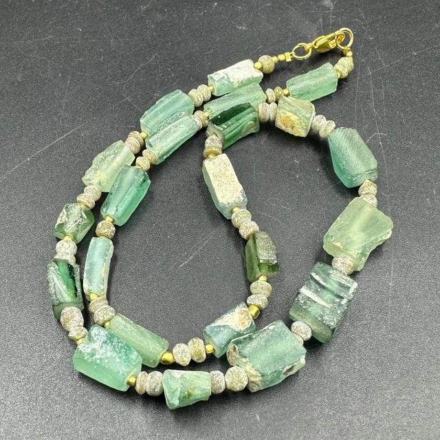 Collier Verre Romain Antique – 2000 Ans – 100 Av. J.-C. à 100 Apr. J.-C.