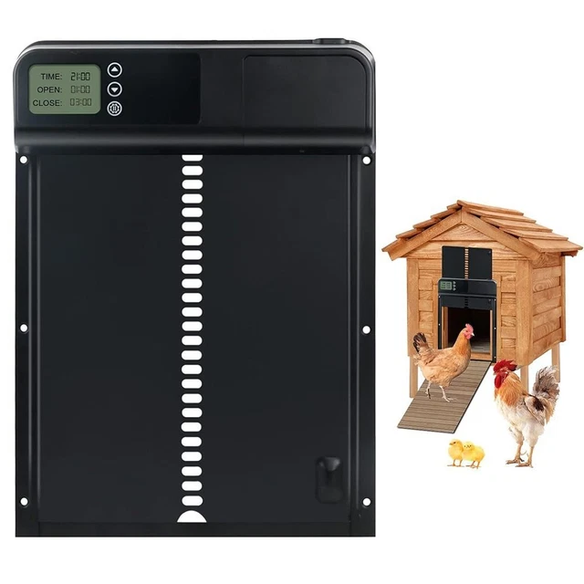 TIMER CONTROL CHICKEN Coop Door Automatic Pet Flap Accessories House £