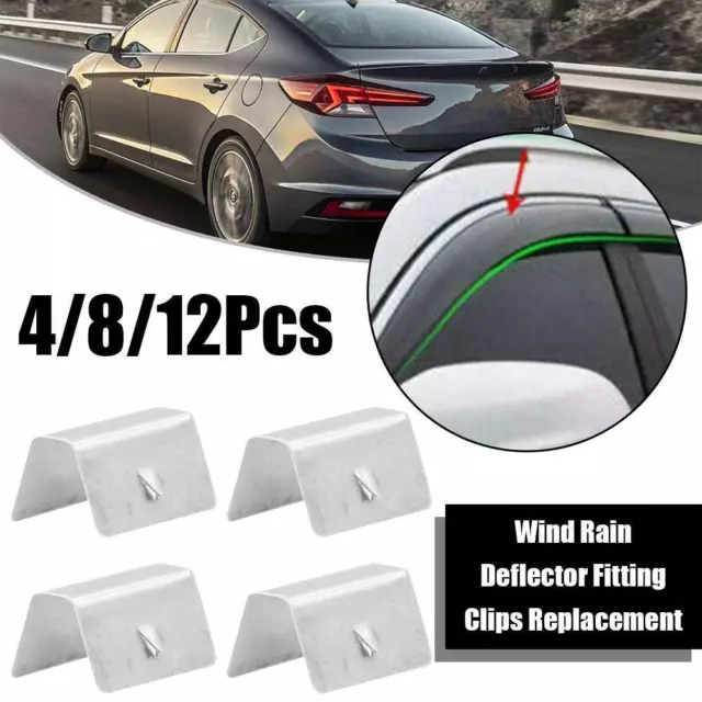 12 pz clip raccordo deflettore pioggia vento ricambio Regno Unito nuovo K2O8