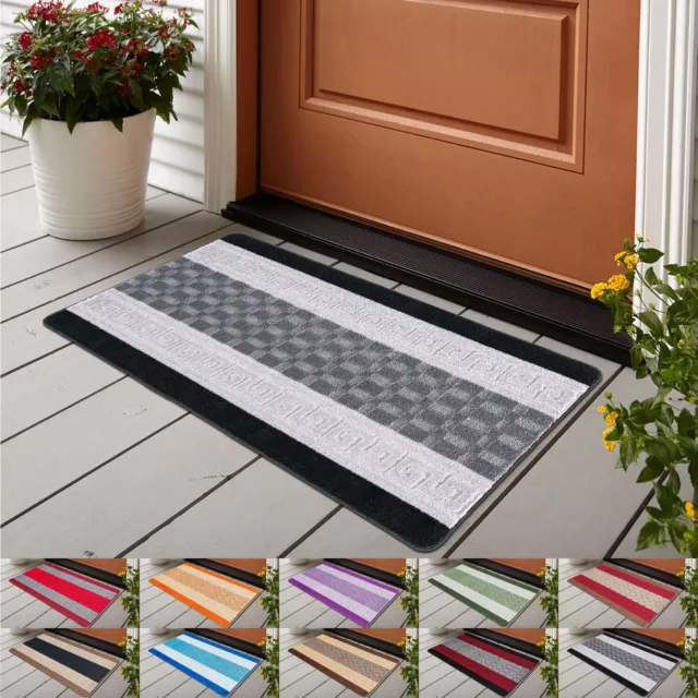 Non Slip Large Indoor Door Mat Washable Barrier Mats Dirt Trapper Entrance Rug