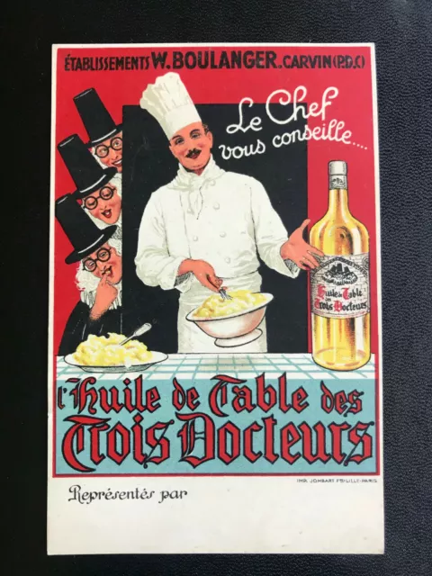 AK Litho (963) Werbung für L'Huile de Table des Trois Docteurs um 1910