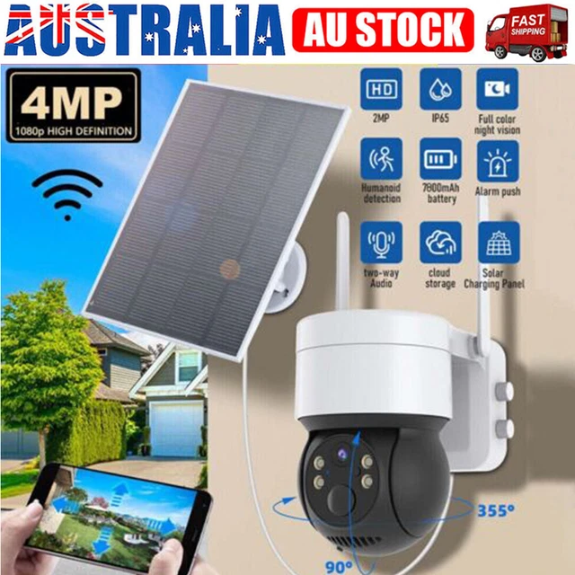 SOLAR SECURITY IP Camera Battery Powered Outdoor Wireless WiFi CCTV PTZ