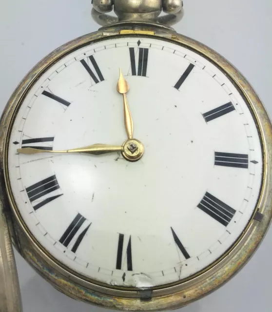 Regency Mint Silver Chain  Fusee London Massey 2 Lever Pocket Watch 1828 3