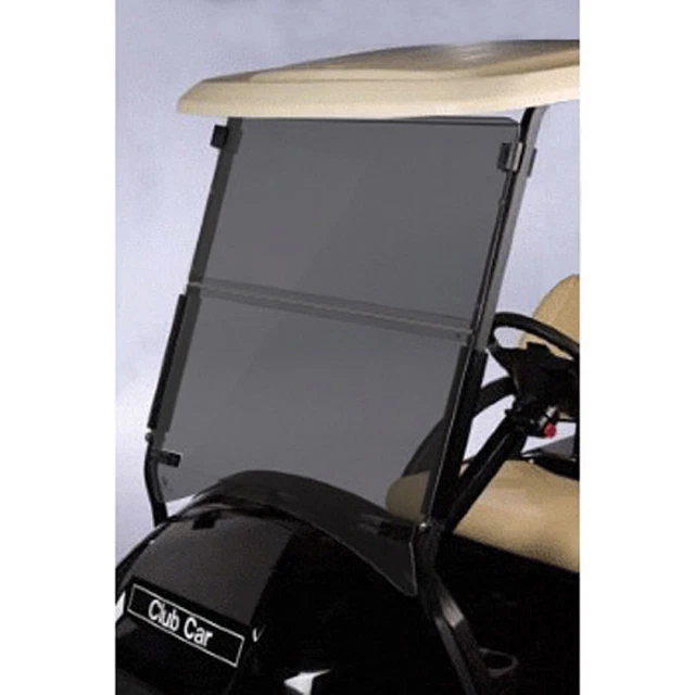 Club Auto Precedent Golf Cart 2004-Up Pieghevole 1/4 " Anteriore Antivento Tinto