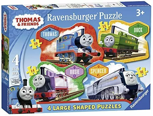 Ravensburger Thomas & Friends 4 Large Shaped Jigsaw Puzzles (10,12,14,16Pc)