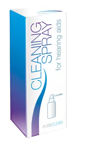 Pureclean Hearing Aid Earpiece & Earplugs Cleaning Cleansing Spray 30ml