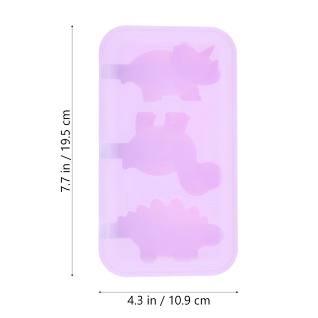 3 Pieces Dinosaurier-Silikonform Kieselgel Kind Formen Für Eis Am Stiel 2