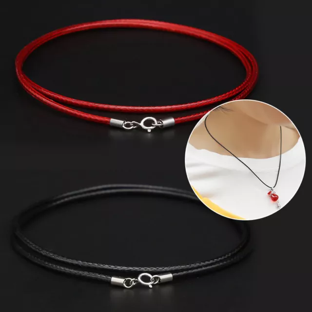 Red Black Leather Wax Rope Beading Cord Necklace Chain String Jewelry Making DIY
