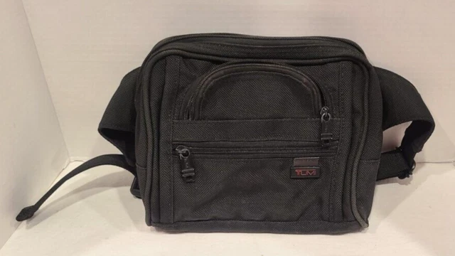 TUMI Waist Pack Utility Pouch Black Ballistic Nylon Fanny Pack Hip Bag Crossbody