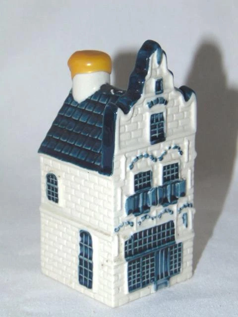 KLM Blue DELFT House BOLS Holland Porcelain Miniature House #20 Empty Bottle