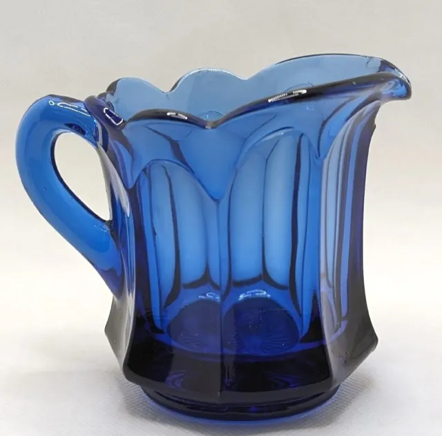 Vintage Old Williamsburg Ultra/Deep Cobalt Blue Creamer by Indiana Glass Co Ohio