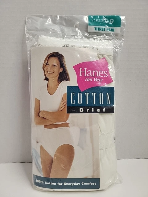 Slip Uomo Vintage Hanes Anni 80 - Bianco, Cotone, Taglia 36 - Nuovo Con Etichette (NOS)