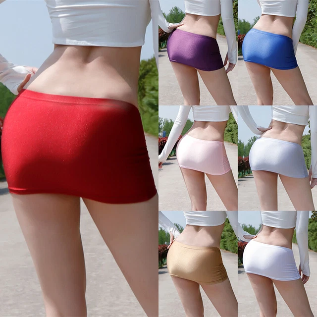 Sexy Donne Micro Mini Gonna Corta Aderente Pacchetto Hip Club Indossa ☽