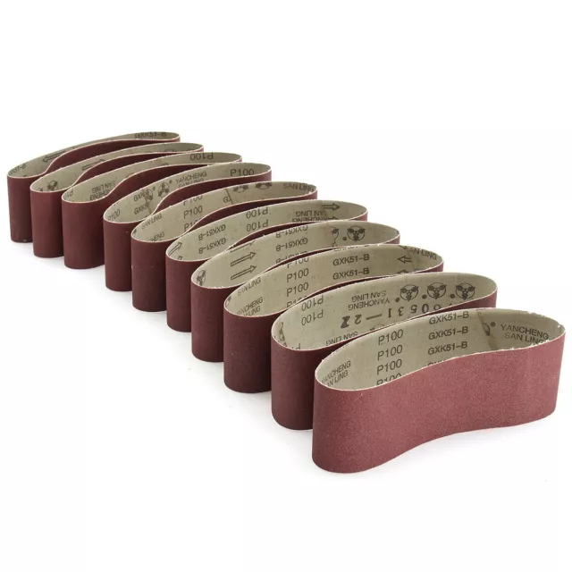 Ceinture de ponçage 533 x 75 mm 40 ~ 1000 ceintures abrasives à grain pour outil de polissage métal bois 2