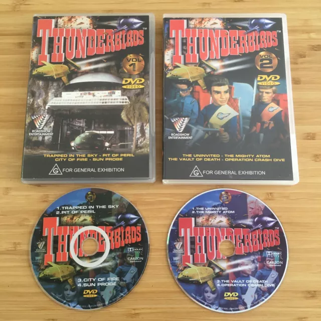 Thunderbirds (1965) Vol 1 + Vol 2 (Episodes 1-8) Australian PAL Region Free DVD