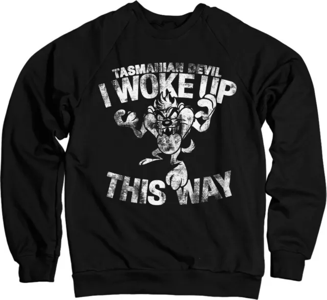 Looney Tunes Tasmanian Devil I Woke Up This Way Sweatshirt Black