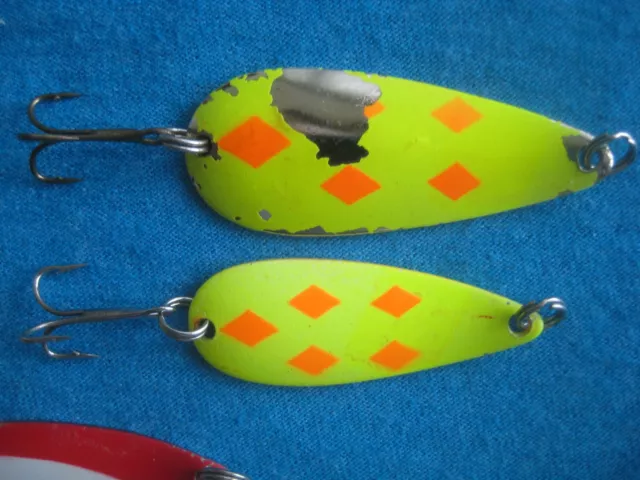 Seven (7) Preowned Fishing Spoons with Treble Hooks 2