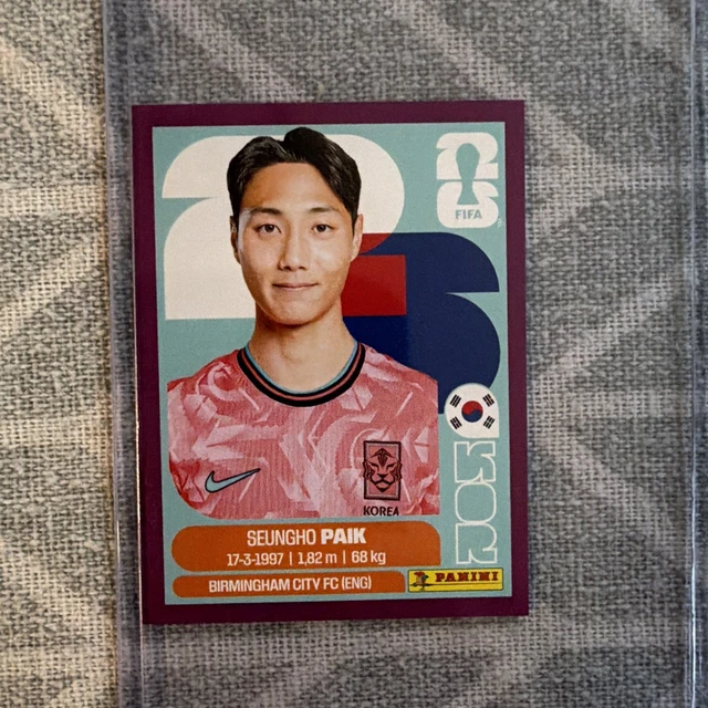 Parallel Panini Sticker 2026 PANINI WORLD Cup Sticker - Seungho Paik - Purple Parallel - South ...