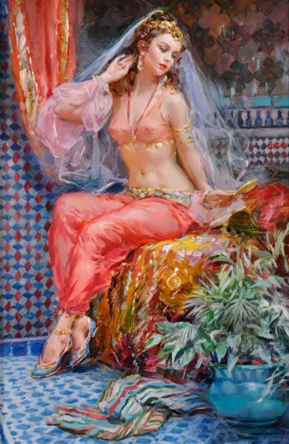 Konstantin Razumov Girl,Modern Abstract hand-painted Oil Painting Wall 24x36&165