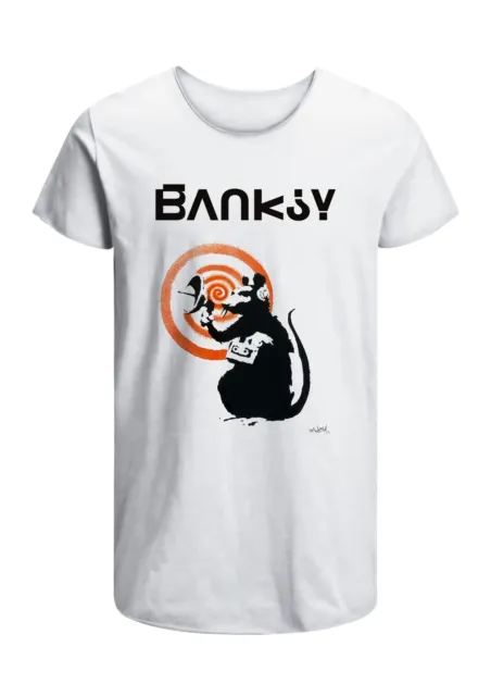 T-Shirt Banksy Street Art Uomo Abbigliamento 100% Cotone Taglia dalla S a XXL